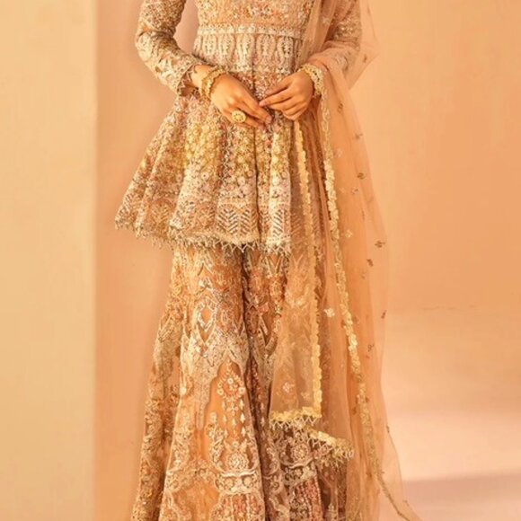 Lashkara Bridal Sharara Suit Indian Wear - Picture 1 of 2